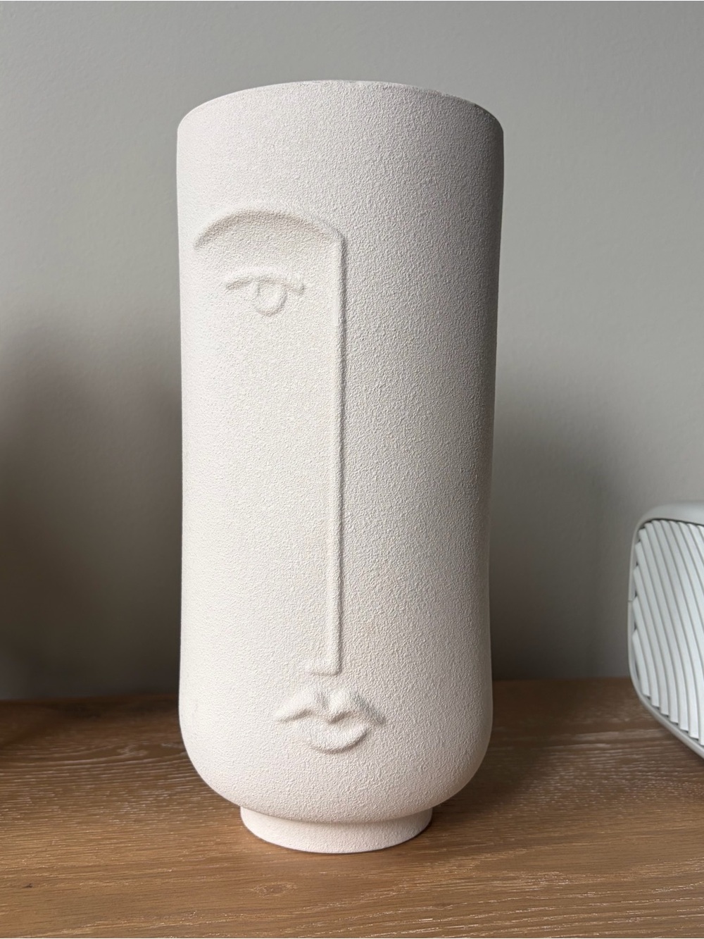 H&M Home Decor Stoneware Abstract Face Vase